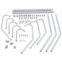 Chrismastopher Home Metal Coat Hat Rack Clothes Hanger Holder Hooks Tree Stand White