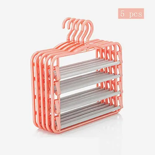 HJYPYJ Magic Hanger,360?? Rotate Magical Hangers,Strong and Sturdy Pp Non-Slip Trouser Hangers,Space-Saving Organizer Hangers, Multi-Layer Storage/Orange / 5 pcs HJYPYJ Magic Hanger,360?? Rotate Magical Hangers,Strong and Sturdy Pp Non-Slip Trouser Hangers,Space-Saving Organizer Hangers, Multi-Layer Storage/Orange / 5 pcs