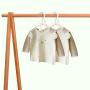 Koicaxy White Faux Pearl Bow Clothes Hangers Hook for Children Kids Bowknot White 5 Packs
