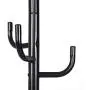 Hooks Coat Rack clothes Hat Shoes Umbrella Purse Holder Hanger Hall Stand Tree Black Metal New