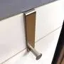 Over The Door Hooks for Cabinets and Cupboards, Shower Hooks Towel Hanger For Glass Door, Towel Hooks For Kitchen Bathroom Cabinets Cupboards, Stainless Steel Utility Hooks, Pack of 2 (Silver Model A)