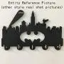 Paris City Hook - Wooden Key Hook, Clothes Hook、Hooks Hanger for Wall、Entryway、Living Room-Black Key Holder with 5 Hooks