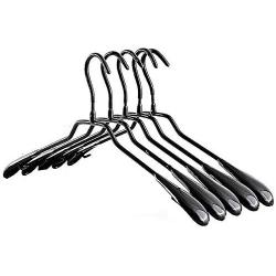 Iddefee Clothes Hanger Pack of 20 Black Plastic Hangers-38cm Durable Clothes Hangers for Bedroom Closet Organizer Pants Hangers (Color : Black, Size : 38cm)