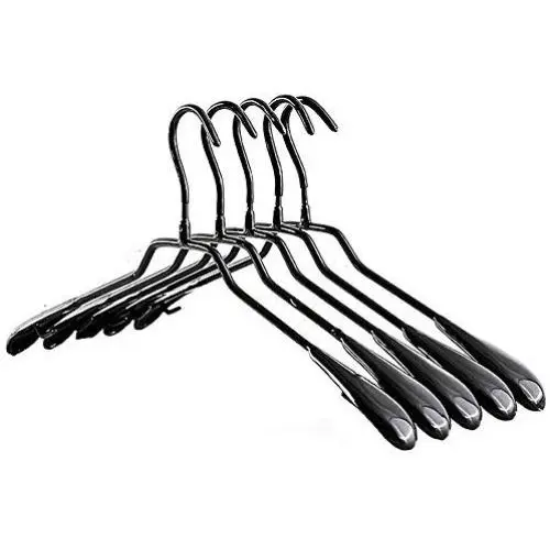 Iddefee Clothes Hanger Pack of 20 Black Plastic Hangers-38cm Durable Clothes Hangers for Bedroom Closet Organizer Pants Hangers (Color : Black, Size : 38cm)
