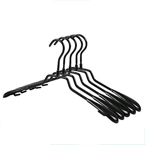 Clothes Hanger 20 Sets Of Adult Dip Hangers For Men And Women Wide Shoulders Without Traces Non-slip Metal Pants Clips Wet And Dry Clothes Hanging Pants Hangers ( Color : Black , Size : 39x14cm )