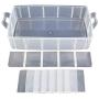 Bins & Things Stackable Storage Container with 30 Adjustable Compartments, Clear, X-Large Bins & Things Stackable Storage Container with 30 Adjustable Compartments, Clear, X-Large