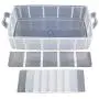 Bins & Things Stackable Storage Container with 30 Adjustable Compartments, Clear, X-Large