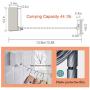 VOSTOR Retractable Clothesline Invisible Clothes Drying Rack Rope, Telescopic Stainless String, Indoor Outdoor Laundry Hanger, Clothes Dryer Organiser Suitable for Hotel Bathroom Balcony (Sliver)