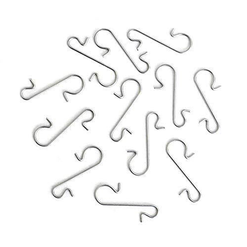 RuiLing 100pcs Metal S Hooks DIY Christmas Tree Decoration Pendants Ornaments Hanging Hooks Multi-Function S-Shaped Hook Hanger Silver