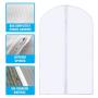 Plixio 40" Clear Plastic Hanging Garment Bags for Clothes Storage - Suits, Dresses & Clothing Bags - (5 Pack)
