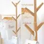 ZWJ-Coat Rack Coat Rack Bamboo Branch Mobile Storage Rack Floor Simple Creative Living Room Hanger Clothes Rack Bedroom (Size : 80x38x176cm)