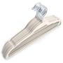 uhfjghyiyi 10pcs 45 0.5 24.5 Plastic Flocking Clothes Hangers Ivory White Clothing Hangers Ideal for Everyday Standard Use-a