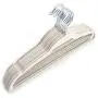 uhfjghyiyi 10pcs 45 0.5 24.5 Plastic Flocking Clothes Hangers Ivory White Clothing Hangers Ideal for Everyday Standard Use-a