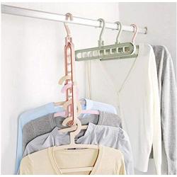 10pcs Random Color Space Saver Saving Wonder Metal Magic Hanger Clothes Closet Organize Hook Decoration