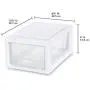STERILITE 20518006 6 Quart/5.7 Liter Stacking Drawer, White Frame with Clear Drawer STERILITE 20518006 6 Quart/5.7 Liter Stacking Drawer, White Frame with Clear Drawer