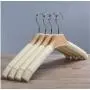 10pcs Random Color Beige Black Anti-Slip Sponge Padded Wooden Hanger for Clothes Coats Shirts 10pcs Random Color Beige Black Anti-Slip Sponge Padded Wooden Hanger for Clothes Coats Shirts