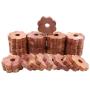 COZYLOVE Cedar Flower Rings for Clothes Storage, 100% Natural Cedar Wood, Cedar Blocks Hangers for Closets and Drawers, Red Cedarwooden Blocks，Set of 36 Pieces.