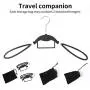 VISMOORE Portable Suit Hanger for Travel Luxury Design with Tie Holder and Reinforce Rotatable Hanger Wings Free Swivel to Different Shoulder Widths, Space Saving Clothes Hangers (Black, Suit&Tie) VISMOORE Portable Suit Hanger for Travel Luxury Design with Tie Holder and Reinforce Rotatable Hanger Wings Free Swivel to Different Shoulder Widths, Space Saving Clothes Hangers (Black, Suit&Tie)