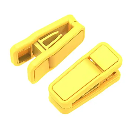 Plastic Slim-line Finger Clip Clothes Hanger Clips (20, Yellow)