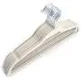Yuucin 10pcs 450.524.5 Plastic Flocking Clothes Hangers INon Slip & Space-Saving vory White