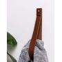 Large Leather Wall Hook, minimal wall hanging strap towel hook rack wall leather loop strap for scarf hook storage hanger towel holder leather shelf strap