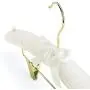 HANGERWORLD 5 Ivory 17inch Satin Padded Pants Skirt Bar Clip Wedding Clothes Coat Hangers HANGERWORLD 5 Ivory 17inch Satin Padded Pants Skirt Bar Clip Wedding Clothes Coat Hangers