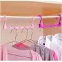 5pcs Random Color 5-Hole Space Saving Plastic Clothes Hanger Magic Hanger Space Saving Hanger Wonder Closet Organizer Multi-Port Hook 5pcs Random Color 5-Hole Space Saving Plastic Clothes Hanger Magic Hanger Space Saving Hanger Wonder Closet Organizer Multi-Port Hook