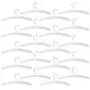 Harbour Housewares Luxe Padded Satin Clothes Hangers - Cream - Pack of 20