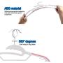 S-shaped Lightweight Non-Slip Durable Clothes Hangers, 20 Packs, 360° Swivel Hook, Strap Hooks, Space Saving(Pink)