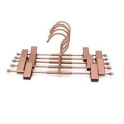 Koobay 20Pack 30CM Rose Gold Clothes Hangers with 2 Adjustable Clips Pants Hangers