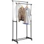 Genuine store Garment Racks, Double Rail Adjustable Rolling Clothing Laundry Rack - Heavy Duty Clothes Hangers with Wheels - Easy to Assemble