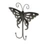 joyMerit Cute Butterfly Wall Door Mounted Clothes Bag Dual Hook Hanger Holder - Black