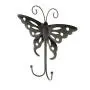 joyMerit Cute Butterfly Wall Door Mounted Clothes Bag Dual Hook Hanger Holder - Black joyMerit Cute Butterfly Wall Door Mounted Clothes Bag Dual Hook Hanger Holder - Black