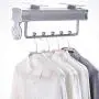Pull Out Clothes Hanger Extendable Wardrobe Rail Organizer Rack for Cabinet-12.6in/14.5in/18.1in (Size : 32cm/12.6in) Pull Out Clothes Hanger Extendable Wardrobe Rail Organizer Rack for Cabinet-12.6in/14.5in/18.1in (Size : 32cm/12.6in)