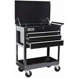 Roller Cart Tool Cabinet Storage Chest Boxes Glossy Black 4 Drawer 580 Lb. Capacity by US General