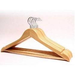 5pcs Wooden Wood Coat Hangers Clothes Garment Suit Shirt Trouser Hanger Drying Racks