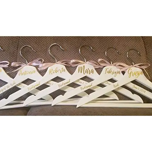 Wedding Dress Hangers - Personalized Wedding Hanger with Bow Wedding Dress Hangers - Personalized Wedding Hanger with Bow