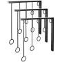 Kernorv Wall Clothing Rack, Wall Garment Racks 5 Rings Hanging Clothing Garment Rack (Set of 3, Black)