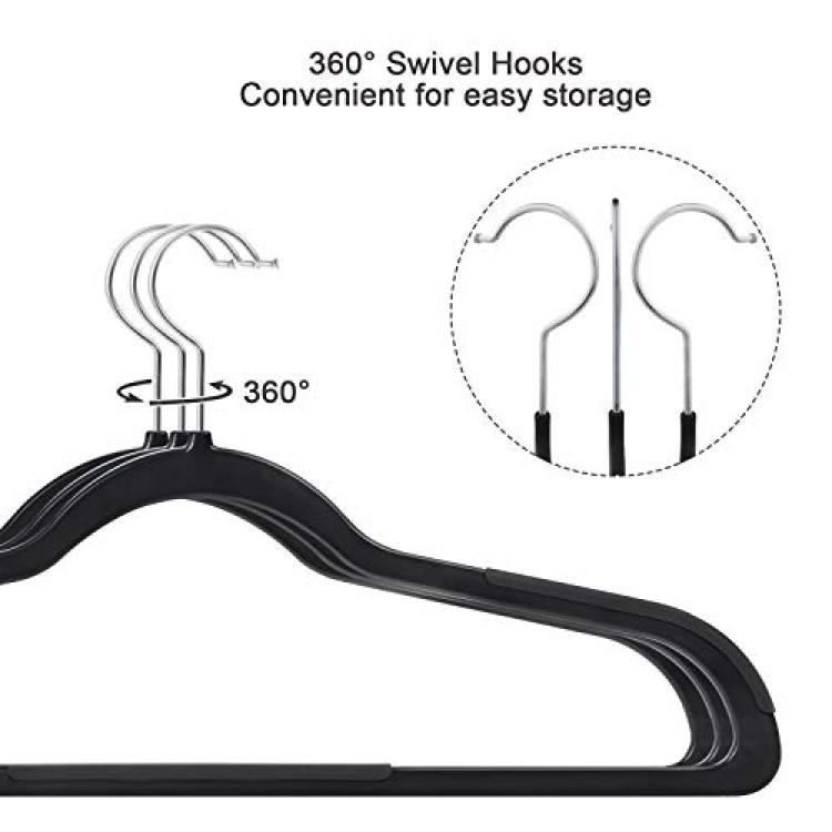 SONGMICS Hangers, 50 Pack High Qaulity Plastic Coat Hangers, Non Slip Durable