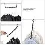 HOUSE DAY Black Magic Hangers Space Saving Clothes Hangers Organizer Smart Closet Space Saver Pack of 16 with Sturdy Plastic for Heavy Clothes HOUSE DAY Black Magic Hangers Space Saving Clothes Hangers Organizer Smart Closet Space Saver Pack of 16 with Sturdy Plastic for Heavy Clothes