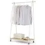 ZEMIN Floor Standing Coat Rack Clothes Hat Stand Hanger Hooks Rod Shelf Stoarge Simple Nordic Style Iron, White, 2 Styles Available (Color : A) ZEMIN Floor Standing Coat Rack Clothes Hat Stand Hanger Hooks Rod Shelf Stoarge Simple Nordic Style Iron, White, 2 Styles Available (Color : A)