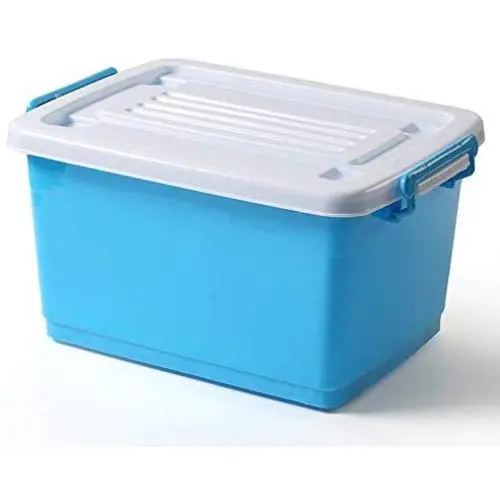 zhongleiss Storage Boxes Plastic Storage Boxes Home Boxes with lid 170L Length 71 Width 51.5 Height 42cm Blue