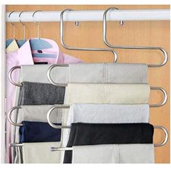 Multifunctional Clothes Hangers Pants Storage Hangers Cloth Rack Multilayer Storage Cloth Hanger 5PC