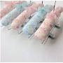 Cute Cartoon Printing Baby Clothes Hangers Sponges Padded Santin Hangers with Clips for Photograph Shop Display Home Use 10pcs Random Color