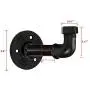 Sunmall Industrial Pipe Coat Hook Racks, Rustic Heavy Duty Wall Hooks for Hanging Clothes, DIY Black Towel Hook, Vintage Towel Holders for Bathrooms, Set of 3 Sunmall Industrial Pipe Coat Hook Racks, Rustic Heavy Duty Wall Hooks for Hanging Clothes, DIY Black Towel Hook, Vintage Towel Holders for Bathrooms, Set of 3