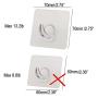 Adhesive Hooks Kitchen Hooks - 10 Pack Heavy Duty 13.2 lb. (Maximum) Non-Nail Sticky Hanger Reusable Utility Towel Bathtub Ceiling Hooks (Transparent) (Transparent)