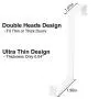 Over the Door Hook - Door Hanger Hooks Fit for Two Sized Doors Reversible Design Metal Door Towel Hooks for Bathroom, Bedroom, Coat, 5 Pcs, White Over the Door Hook - Door Hanger Hooks Fit for Two Sized Doors Reversible Design Metal Door Towel Hooks for Bathroom, Bedroom, Coat, 5 Pcs, White