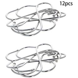 MroMax Metal S Hooks 3.46'' x 2.48''(L x W), S Shaped Hook Hangers for Kitchen Bathroom Bedroom Storage Room Office Outdoor Multiple Uses, Silver 12pcs