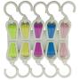Guerbrilla Plastic Fashion Color Collection Swivel Laundry Hooks Clothes Pins Hanging Clips Hanger for Travel and Home Random Color (10 Sets)