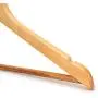 AHHC Solid Cotton Wooden non slip Suit Hanger Organizer for Clothes Pants Bar with Metal Hook (10 Packs)